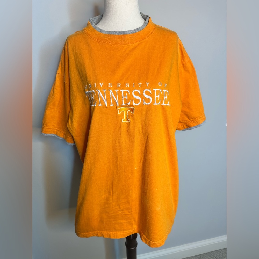 Sz XL NCC Gold vintage University of Tennessee embroidered t shirt orange